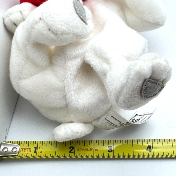 2000 Coca-Cola Exclusive Polar Bear Bean Bag Plush Toy With Red Scarf - Picture 2 of 14